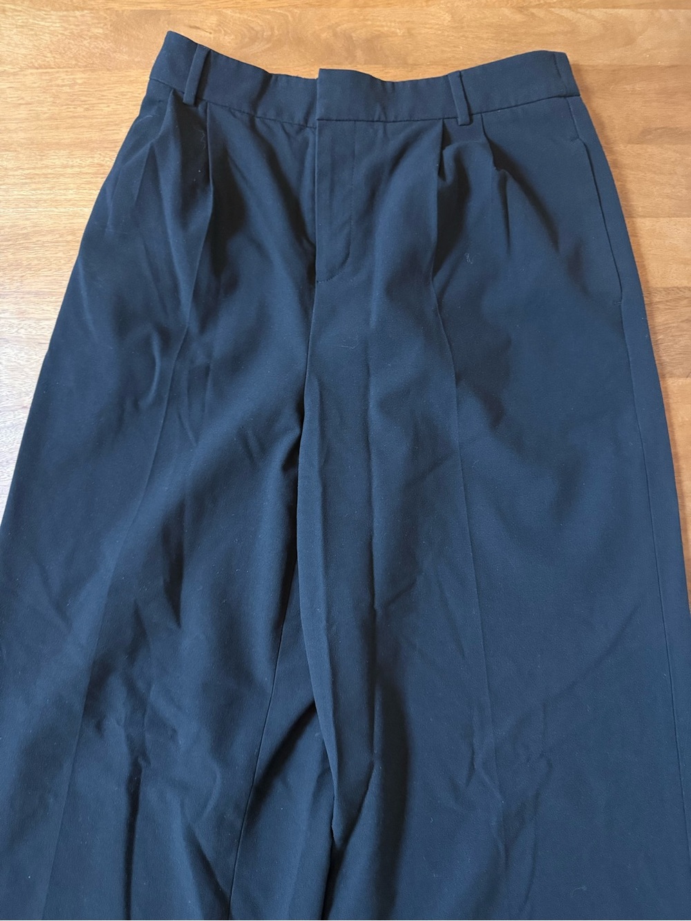 Open Edit Wide Leg High-Rise Black Pants - Picture 6 of 6